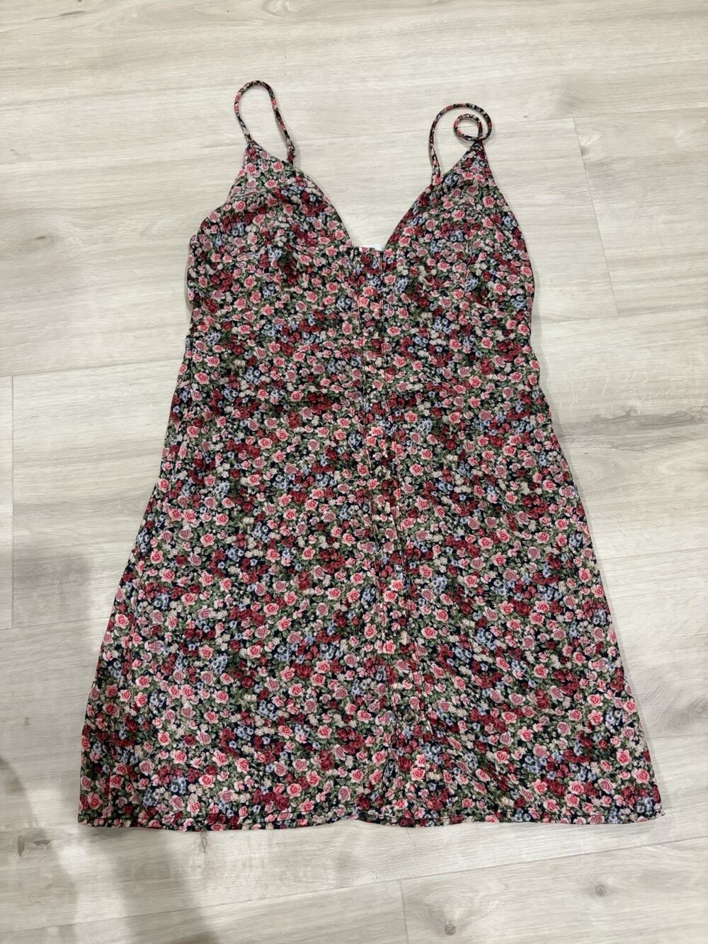 Honey Punch Floral Spaghetti Strap Dress Size Small